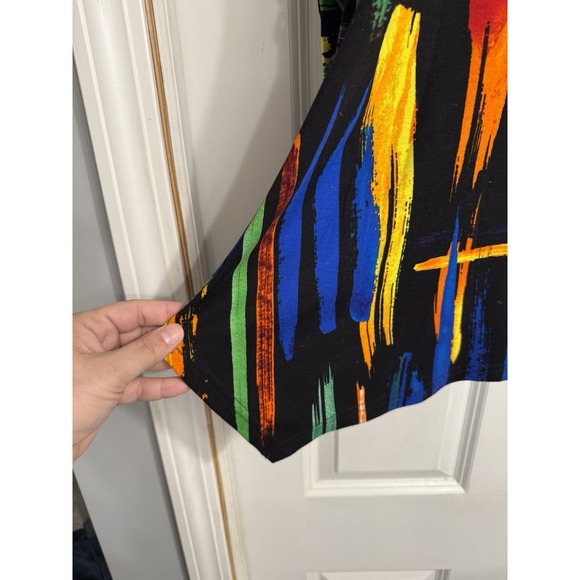 Lior Paris Tunic Top Roll Tab Y2k 90s Colorful Artsy Euro Size Small Stretch‎ - Picture 4 of 8